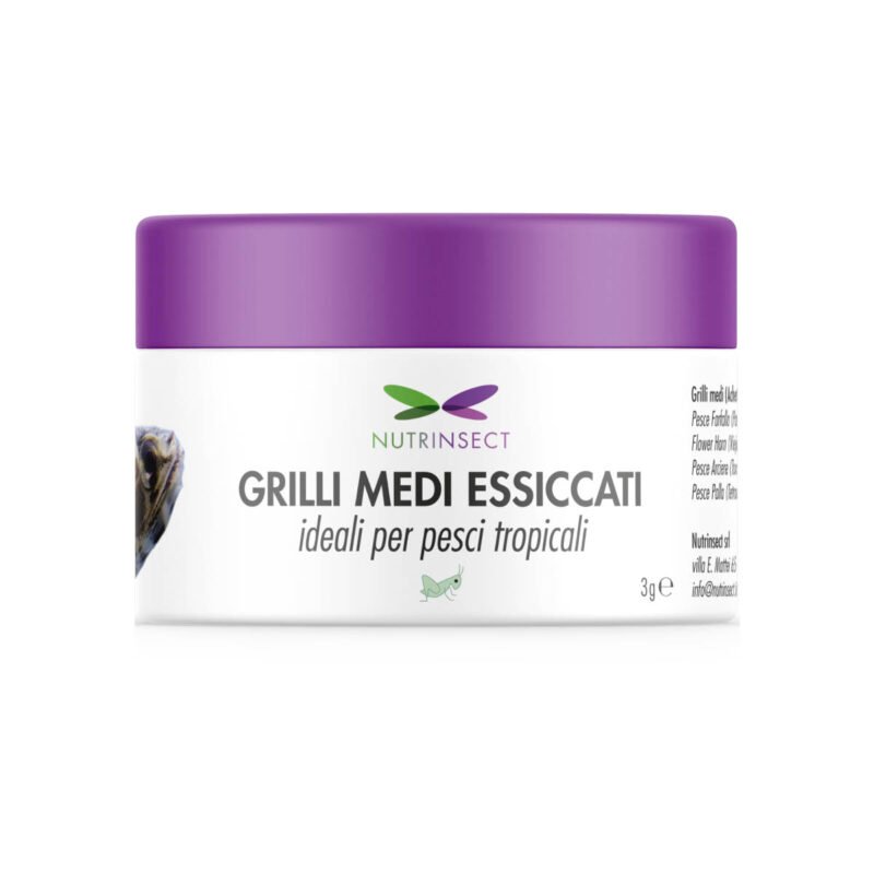 Grilli medi essiccati per pesci tropicali