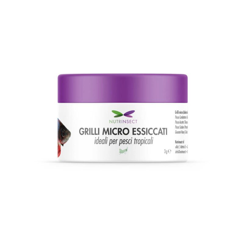 Grilli micro essiccati per pesci tropicali